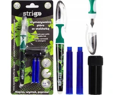 STRIGO PEN tušinukas, skirtas išmokti RAŠYTI Ištrinamas trinamas Žalias