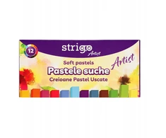 Strigo sausieji pasteliai, 12 spalvų