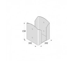 Stulpelių pagrindas Grundline 101x150x2.5mm juodas