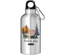 Style Couture BUTELIS 400 ml turistinė dovana I LOVE MOUNTAINS YOUR NAME NAUTRA Patterns