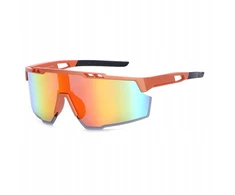 Stylion Sportiniai akiniai nuo saulės su Uv400 filtru, oranžiniai veidrodiniai