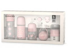 SUAVINEX BONHOMIA rinkinys naujagimiui - 1x rinkinys naujagimiui, rožinis