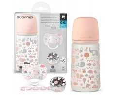 SUAVINEX MEMORIES SET buteliuko čiulptukas - 1x buteliukas 270 ml, fiziologinis čiulptukas