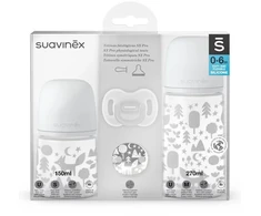 SUAVINEX SET BUTELĖS 150 ML + 270 ML + RAMINANTIS TAC + KLIPAS