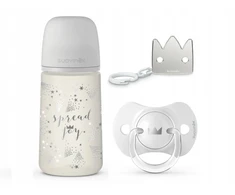 SUAVINEX SPREAD JOY XS PRO rinkinys - buteliukas kūdikiui 250 ml, žindukas 0-6m