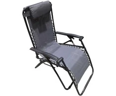 Sudedamas poilsio krėslas 66x153x104cm tamsiai pilkas