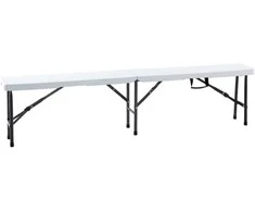 Sudedamas suolas 180x25x43cm baltas