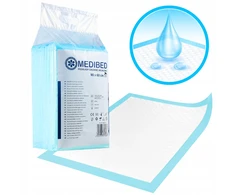 SUgeriantys įklotai higieniški MEDIBED 90X60 STRONG nesterilūs 25 Vnt. 810 ml