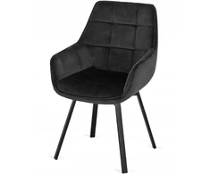 Sukamasis krėslas LUNA Mebel Elite juodos spalvos