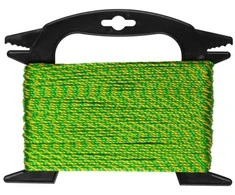 Lasso Suktinta polipropileno virvė geltona/žalia 2mm 50m