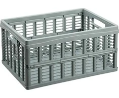 Sulankstoma plastikinė dėžė L Plast Team 24x48x35CM pilkai žalia