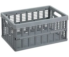 Sulankstoma plastikinė dėžė M NHG 35.5x24.2x16.3cm pilka