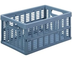 Sulankstoma plastikinė dėžė M NHG 35.5x24.2x16.3cm mėlyna