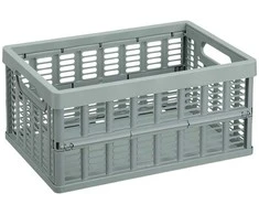 Sulankstoma plastikinė dėžė M Plast Team 16.3/3.5x35.5x24.2cm pilkai žalia