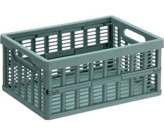Sulankstoma plastikinė dėžė S Plast Team 10.93x23.9x17.6cm pilkai žalia