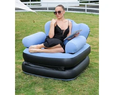 Sulankstoma pripučiama sofa su kojiniu pompa.
