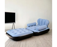 Sulankstoma pripučiama sofa su kojiniu pompa.