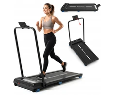Sulankstomas namų bėgimo takelis HyperMotion 2 viename, juodas, iki 10 km/h