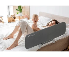 Sulankstomas NEŠIOjamas saugos turėklas lovai + krepšys 105 cm Lionelo Lora