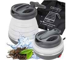 Sulankstomas turistinis virdulys, silikonas, 0,6 l, 750 W, komplekte dėklas, Camry CR 1374
