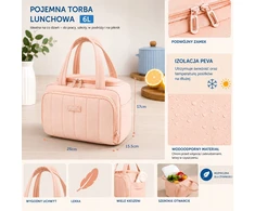 Sunlight THERMAL BAG PIETŲ DĖŽUTĖ KOSMETIKOS KREPŠELIS ORGANIZATORIUS ROŽINĖ
