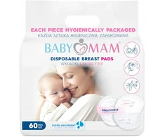 SUPER ABSORBENTAI GELINGI LAKTACIJOS Įklotai 60 vnt BABYMAM