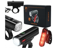 Supero Priekinis ir galinis dviračio žibintas naktiniam važiavimui 1000 lm USB-C IPX6 4800 mAh