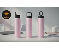 Supero Terminis dviračio butelis su rankena 700 ml metalinis dviračio butelis