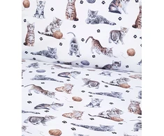 Supreme Style Medvilninė vaikiška patalynė su katytėmis 100x160