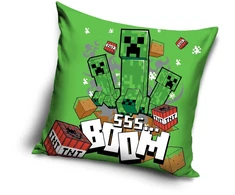 Supreme Style Pagalvės užvalkalas 40x40 Minecraft Žalias dvipusis veliūrinis Creeper darželiui