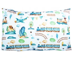 Supreme Style Pagalvių užvalkalas traukinių lokomotyvų traukinių vagonai 40x60 medvilnės vaikams