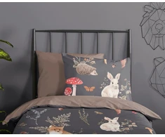 Patalynės komplektas Supreme Style Patalynė 140x200 Leśne Zwierzęta Lisek Sarenka mikrofibra dvipusė