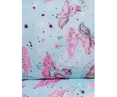 Supreme Style Patalynė jednorożec konik kucyk pony miętowa 160x200 bawełniana dla dziecka