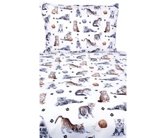 Patalynės komplektas Supreme Style Patalynė kotki koteczki koty łapki 140x200 balta bawełniana dla dziecka