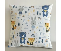 Supreme Style Užvalkalas 40x40 dziecięca zwierzątka leśne bawełniana