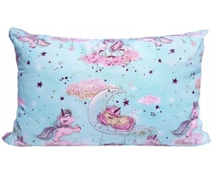 Supreme Style Užvalkalas dziecięca jednorożec miętowa 50x70 konie pony kucyk bawełniana