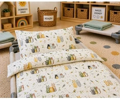 Supreme Style Užvalkalas dziecięca koty kotki urocza bawełniana 50x60 CATS MIAU pościelowa