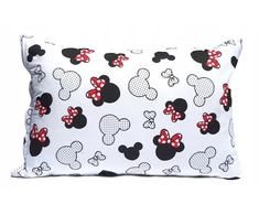 Supreme Style Užvalkalas Myszka Minnie Mini groszki kokardki 40x60 bawełniana dla dziecka