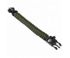 SURVIVAL PARACORD BAND BAND BRACELET Military 5in1 Bushcraft Firestarter