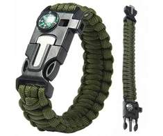SURVIVAL PARACORD BAND BAND BRACELET Military 5in1 Bushcraft Firestarter
