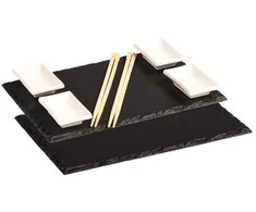 Sušių serviravimo komplektas Kesper 30x20x1.5cm/2asm. juodas