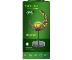 Šviečianti LED sodo dekoracija KAUFTEC MOON, įkraunama saulės energija, 20,6 x 13 x35,8 cm