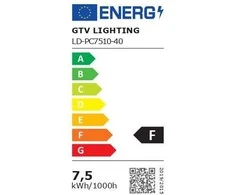 LED lemputė, A-G, SMD 2835, 4000K, GU10, 7,0W, AC180-250V, 50-60Hz, 120°, 550lm, 61mA