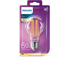Šviesos diodų lemputė PHILIPS, E27, 17 W, atitinka 150 W, 2700 K, 2452 lm, nedimeriuojama