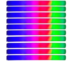 Šviesos kardas LED iš putplasčio, įvairiaspalvis, 47 cm, 10 vnt, 3 režimai