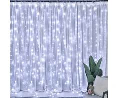 Šviesos užuolaida 3x3 LED lempos langui ŠALTAI BALTA 230V