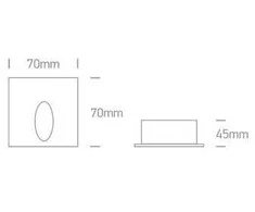 Bikuvalt 3W LED įleidžiamas šviestuvas, baltas, 3000K, IP54, 68032/W/W