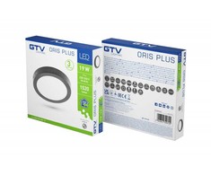 Lubinis šviestuvas Bikuvalt Šviestuvas LED GTV ORIS 19W 4000K Juodas Virštinkinis