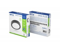 Lubinis šviestuvas Bikuvalt Šviestuvas LED GTV ORIS Virštinkinis, 13W, 4000K, Juodas
