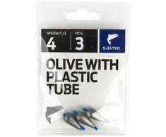 Švininiai svareliai su kembriku MJ Olive Salmo 4g/3vnt.